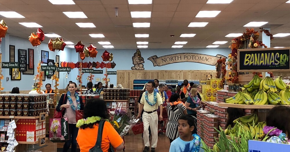 people exploring traders joe's store