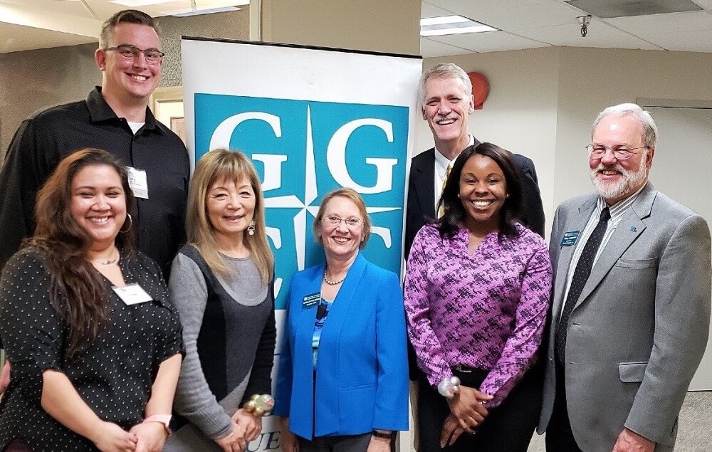 Rachel, Matt, Lily, Marilyn Balcombe (Chamber Pres), Nina, Dan, and Jerry